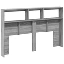 vidaXL szürke sonoma színű áthidalószekrény LED-ekkel 160 x 17 x 102cm