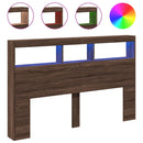 vidaXL barna tölgy színű áthidalószekrény LED-ekkel 160 x 17 x 102 cm