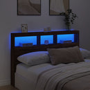 vidaXL barna tölgy színű áthidalószekrény LED-ekkel 160 x 17 x 102 cm