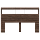 vidaXL barna tölgy színű áthidalószekrény LED-ekkel 160 x 17 x 102 cm