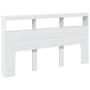 vidaXL fehér áthidalószekrény LED-világítással 180 x 17 x 102 cm