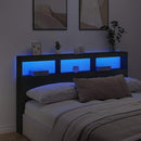 vidaXL fekete áthidalószekrény LED-világítással 180 x 17 x 102 cm
