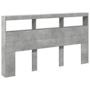 vidaXL betonszürke áthidalószekrény LED-világítással 180 x 17 x 102 cm