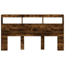 vidaXL füstös tölgy színű áthidalószekrény LED-ekkel 180x17x102 cm