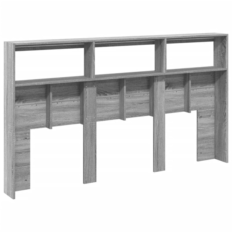 vidaXL szürke sonoma színű áthidalószekrény LED-ekkel 180 x 17 x 102cm