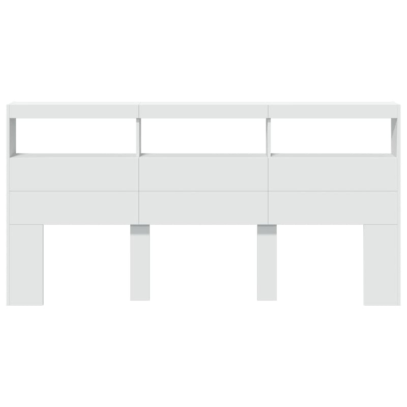 vidaXL fehér áthidalószekrény LED-világítással 200 x 17 x 102 cm