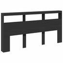 vidaXL fekete áthidalószekrény LED-világítással 200 x 17 x 102 cm