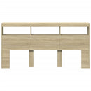 vidaXL sonoma tölgy színű áthidalószekrény LED-ekkel 200 x 17 x 102 cm