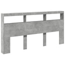 vidaXL betonszürke áthidalószekrény LED-világítással 200 x 17 x 102 cm