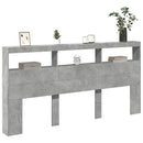 vidaXL betonszürke áthidalószekrény LED-világítással 200 x 17 x 102 cm