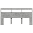 vidaXL betonszürke áthidalószekrény LED-világítással 200 x 17 x 102 cm
