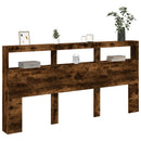 vidaXL füstös tölgy színű áthidalószekrény LED-ekkel 200 x 17 x 102 cm