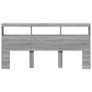 vidaXL szürke sonoma színű áthidalószekrény LED-ekkel 200 x 17 x 102cm