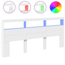 vidaXL fehér áthidalószekrény LED-világítással 220 x 17 x 102 cm