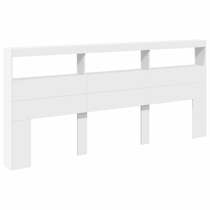 vidaXL fehér áthidalószekrény LED-világítással 220 x 17 x 102 cm