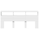 vidaXL fehér áthidalószekrény LED-világítással 220 x 17 x 102 cm