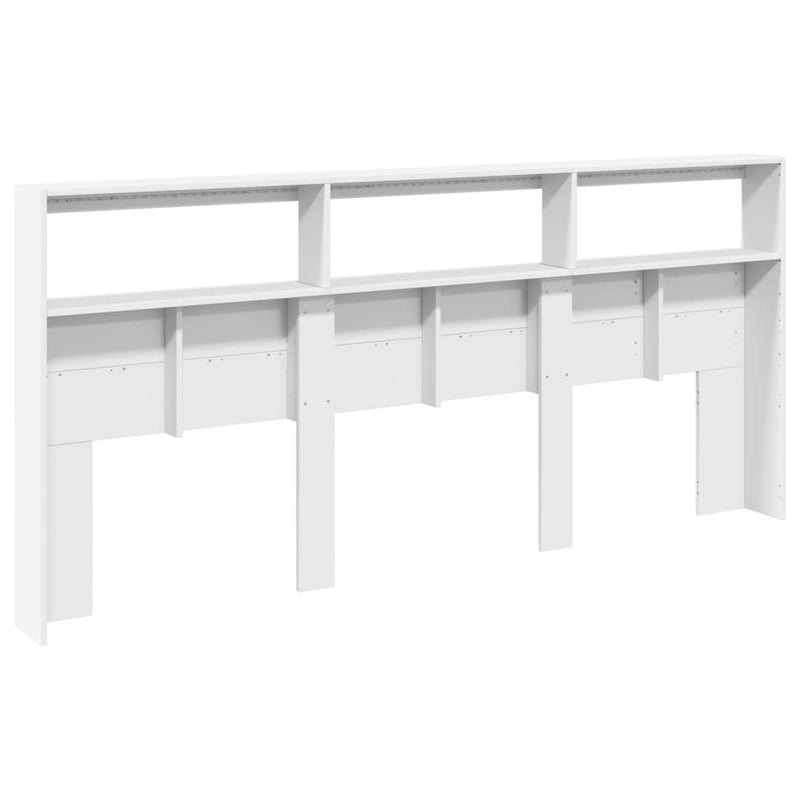 vidaXL fehér áthidalószekrény LED-világítással 220 x 17 x 102 cm