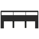 vidaXL fekete áthidalószekrény LED-világítással 220 x 17 x 102 cm