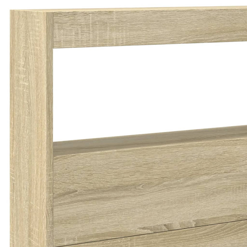 vidaXL sonoma tölgy színű áthidalószekrény LED-ekkel 220 x 17 x 102 cm