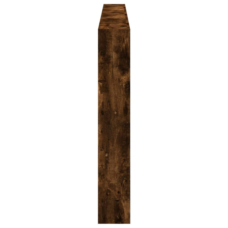 vidaXL füstös tölgy színű áthidalószekrény LED-ekkel 220x17x102 cm