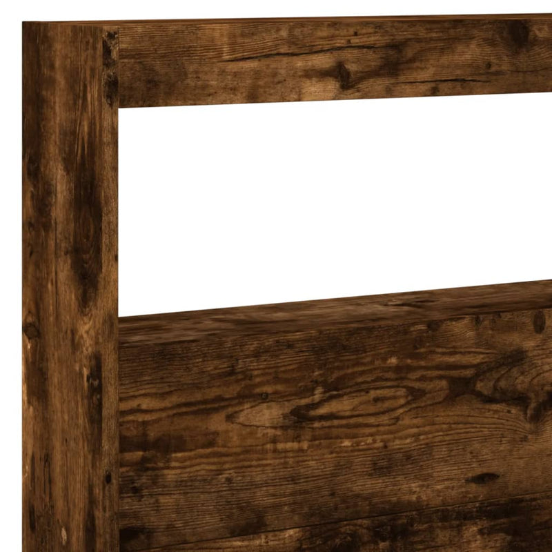 vidaXL füstös tölgy színű áthidalószekrény LED-ekkel 220x17x102 cm