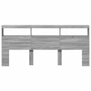 vidaXL szürke sonoma színű áthidalószekrény LED-ekkel 220 x 17 x 102cm