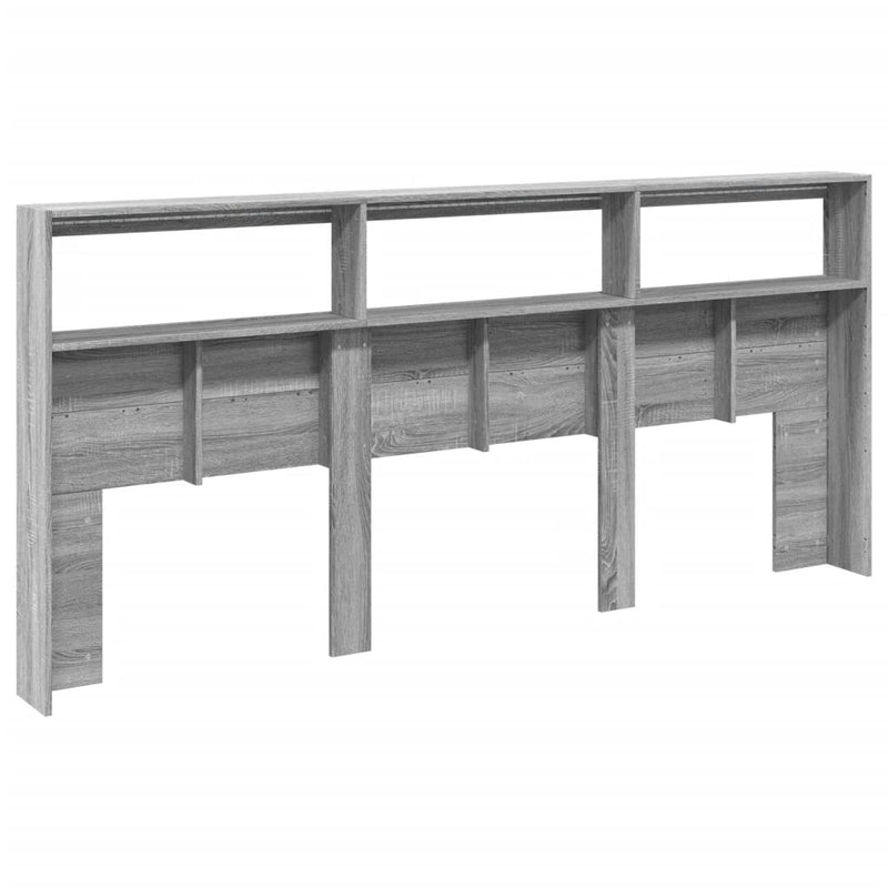 vidaXL szürke sonoma színű áthidalószekrény LED-ekkel 220 x 17 x 102cm