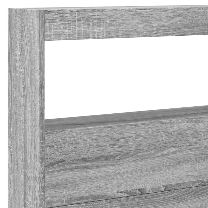 vidaXL szürke sonoma színű áthidalószekrény LED-ekkel 220 x 17 x 102cm