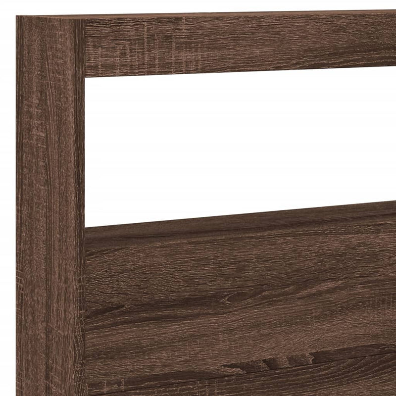 vidaXL barna tölgy színű áthidalószekrény LED-ekkel 220 x 17 x 102 cm