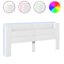 vidaXL fehér áthidalószekrény LED-világítással 220 x 16,5 x 103,5 cm