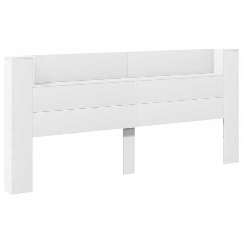 vidaXL fehér áthidalószekrény LED-világítással 220 x 16,5 x 103,5 cm