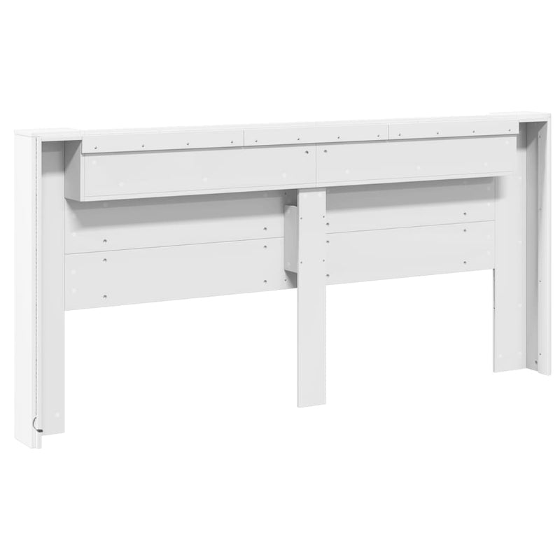 vidaXL fehér áthidalószekrény LED-világítással 220 x 16,5 x 103,5 cm
