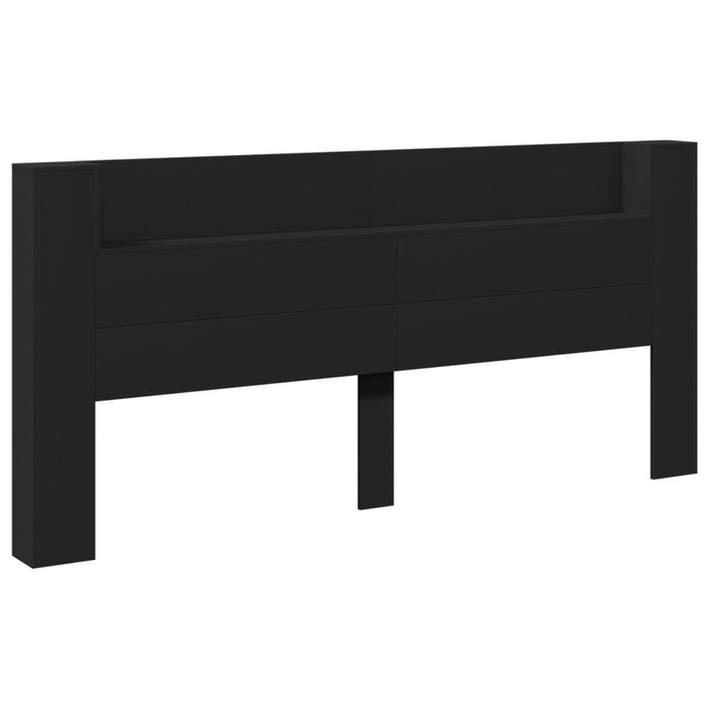 vidaXL fekete áthidalószekrény LED-világítással 220 x 16,5 x 103,5 cm