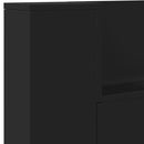 vidaXL fekete áthidalószekrény LED-világítással 220 x 16,5 x 103,5 cm