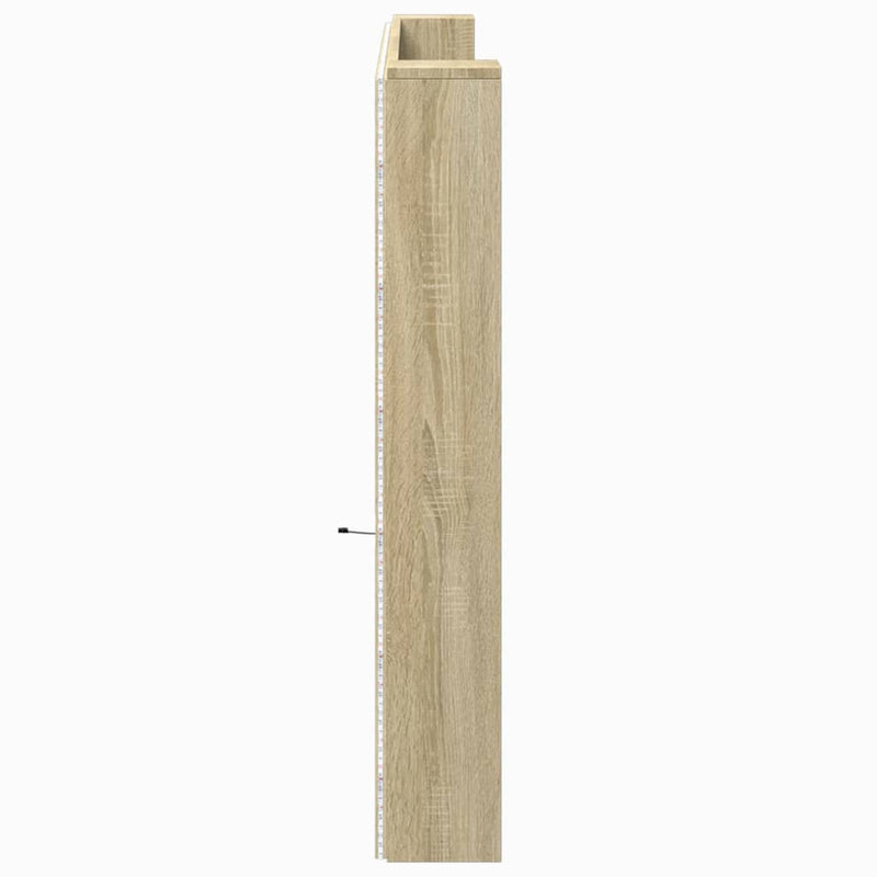 vidaXL sonoma tölgy színű áthidalószekrény LED-ekkel 220x16,5x103,5 cm