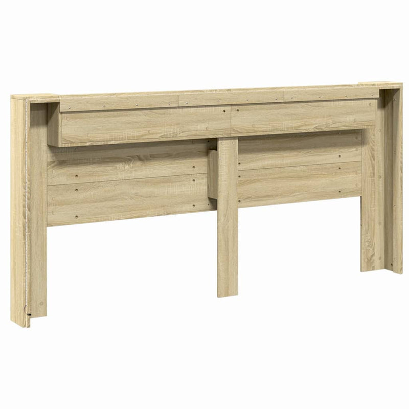vidaXL sonoma tölgy színű áthidalószekrény LED-ekkel 220x16,5x103,5 cm