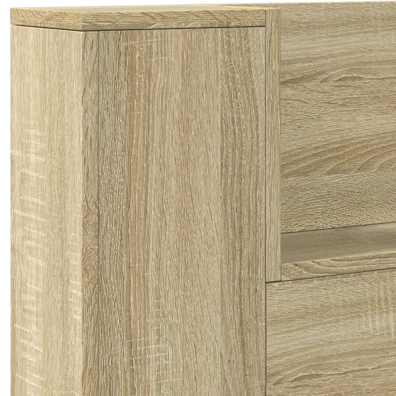 vidaXL sonoma tölgy színű áthidalószekrény LED-ekkel 220x16,5x103,5 cm