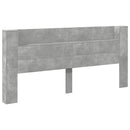 vidaXL betonszürke áthidalószekrény LED-világítással 220x16,5x103,5 cm