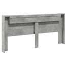 vidaXL betonszürke áthidalószekrény LED-világítással 220x16,5x103,5 cm