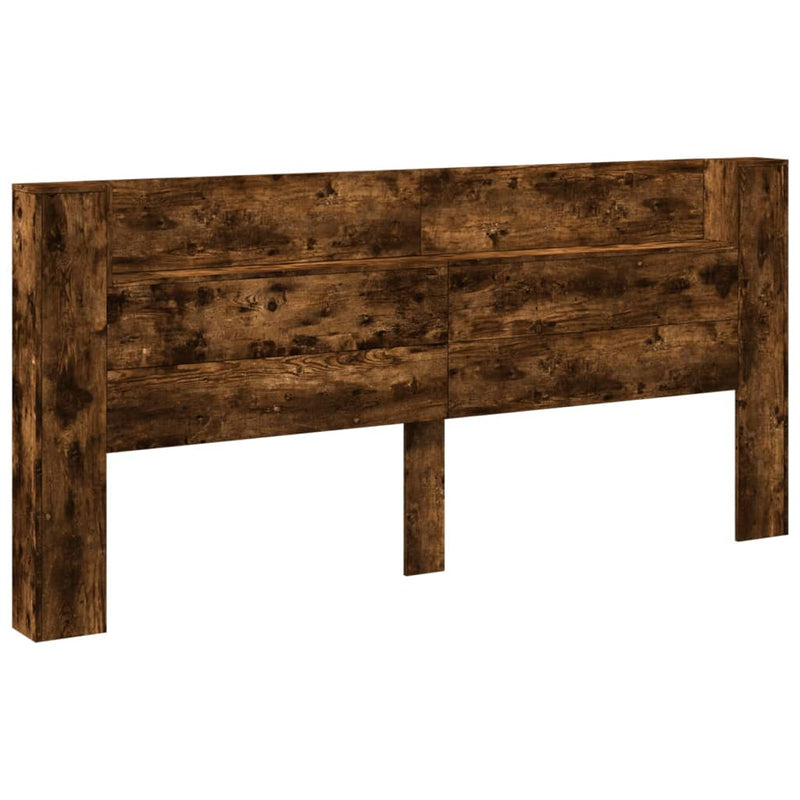 vidaXL füstös tölgy színű áthidalószekrény LED-ekkel 220x16,5x103,5 cm