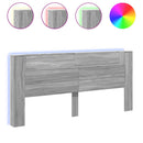 vidaXL szürke sonoma színű áthidalószekrény LED-ekkel 220x16,5x103,5cm