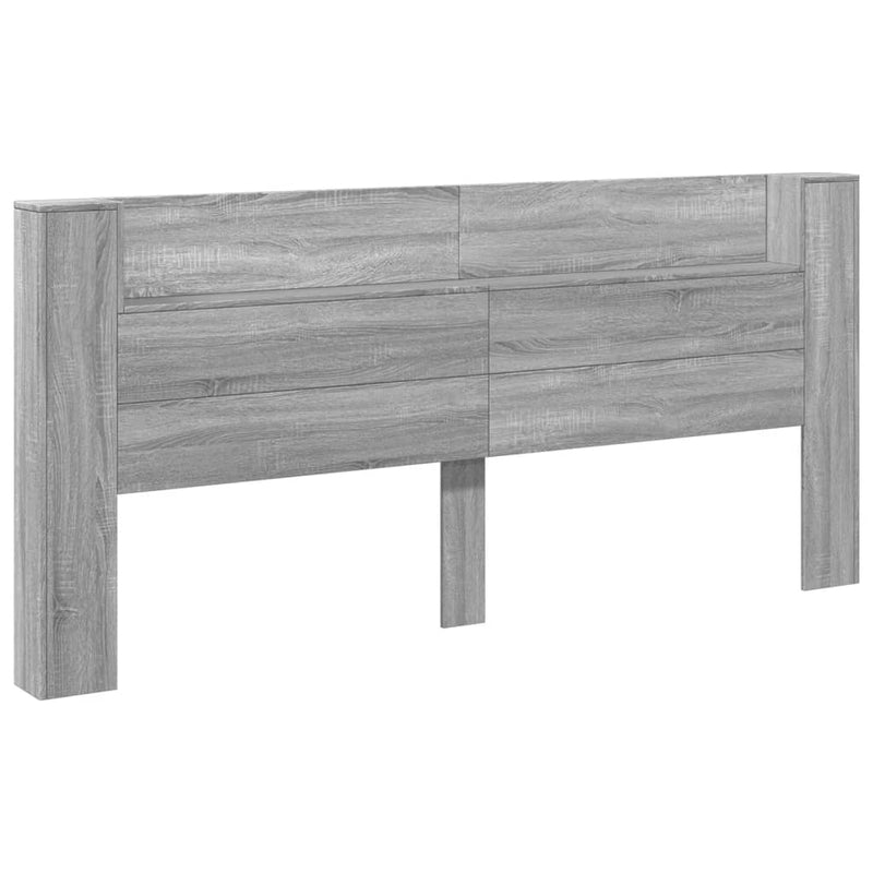 vidaXL szürke sonoma színű áthidalószekrény LED-ekkel 220x16,5x103,5cm