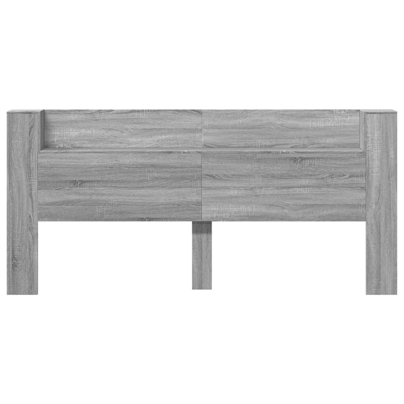 vidaXL szürke sonoma színű áthidalószekrény LED-ekkel 220x16,5x103,5cm