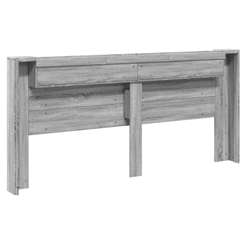 vidaXL szürke sonoma színű áthidalószekrény LED-ekkel 220x16,5x103,5cm