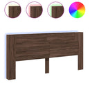 vidaXL barna tölgy színű áthidalószekrény LED-ekkel 220x16,5x103,5 cm