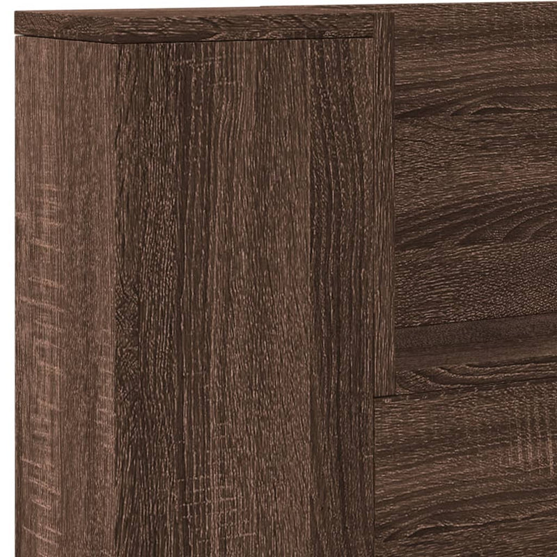 vidaXL barna tölgy színű áthidalószekrény LED-ekkel 220x16,5x103,5 cm