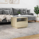 vidaXL sonoma tölgy színű dohányzóasztal LED-lámpákkal 50x49x40 cm
