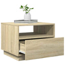 vidaXL sonoma tölgy színű dohányzóasztal LED-lámpákkal 50x49x40 cm