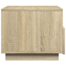 vidaXL sonoma tölgy színű dohányzóasztal LED-lámpákkal 50x49x40 cm