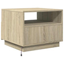 vidaXL sonoma tölgy színű dohányzóasztal LED-lámpákkal 50x49x40 cm